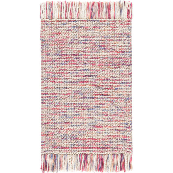 Dash and Albert Rugs Lanka Flatweave Area Rug in Beige/Pink Perigold